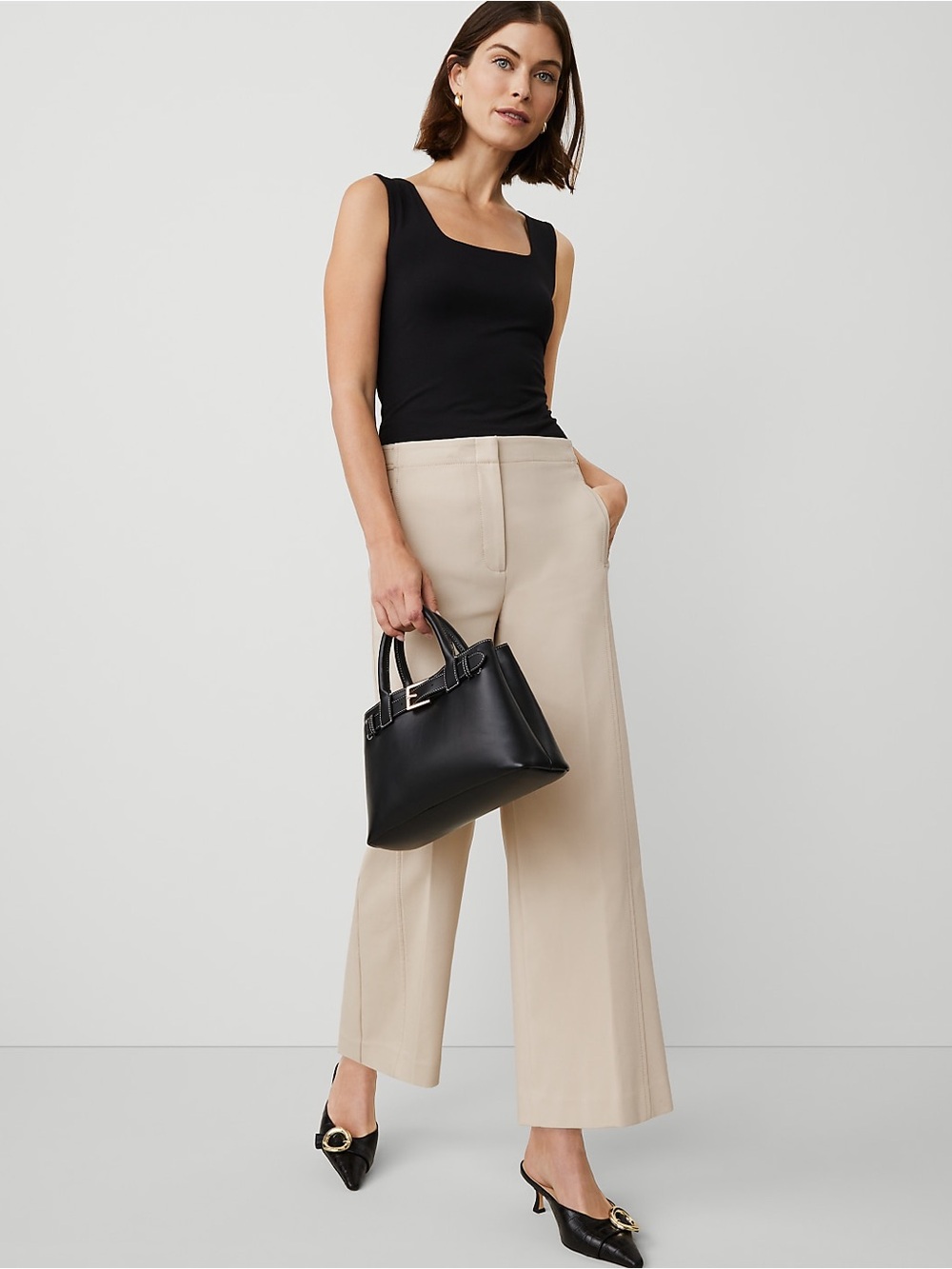 Ann Taylor The Petite Grace Straight Pant In Toasted Oat, 10P